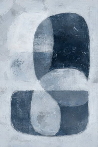 Geschlossene Formen | Blau von Kanzo