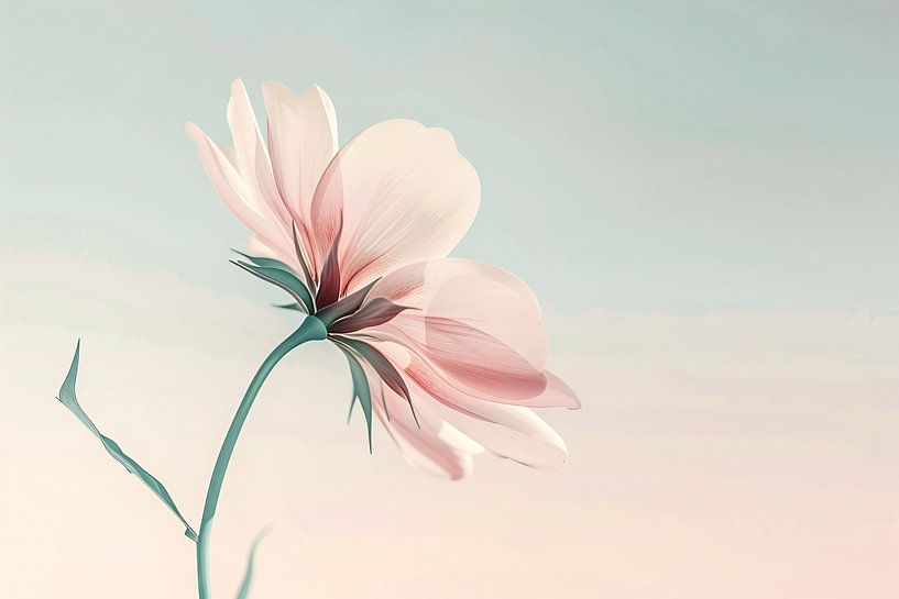 Fleur minimaliste dans des tons doux par Art & Soul Creations