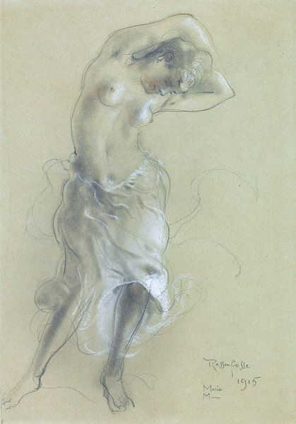 Tanzende halbnackte Frau, Armand Rassenfosse, 1915 von Atelier Liesjes