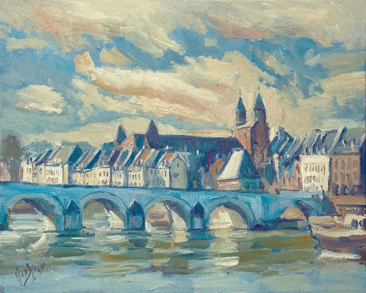 Meuse and the OLV Basilica by Nop Briex