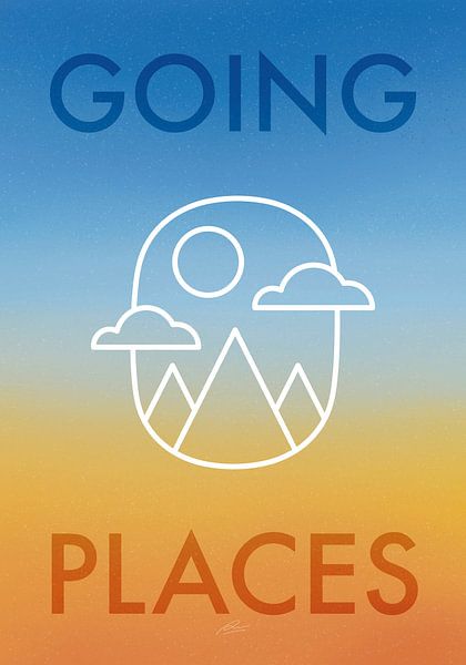 Going Places Typographic and Illustrative Poster by Raymond Wijngaard