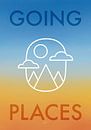 Going Places Typographic and Illustrative Poster by Raymond Wijngaard thumbnail