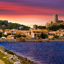Shot of the small town of Gruissan in a long exposure at sunset. by Photo Art Thomas Klee