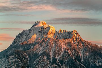 Alpenglühen am Säulen von Leo Schindzielorz