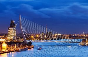 Erasmusbrug blauwe uur