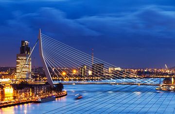 Erasmus Bridge blue hour by Dennis van de Water