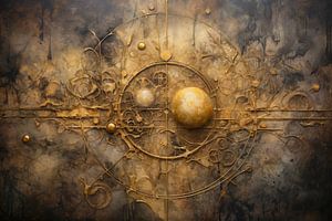 Cosmic Gold – Abstract Painting in Earth Tones