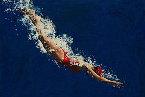 Girl Diving Into Water by Jan Keteleer