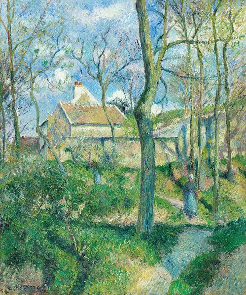Camille Pissarro,The road to the slut, Pontoise by finemasterpiece