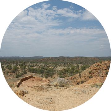 Uitzicht over de Outback bij Alice Springs Australië van Bart van Wijk Grobben