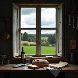 Kitchen View of the Country - nostalgia with a vista by Kleurenrijk