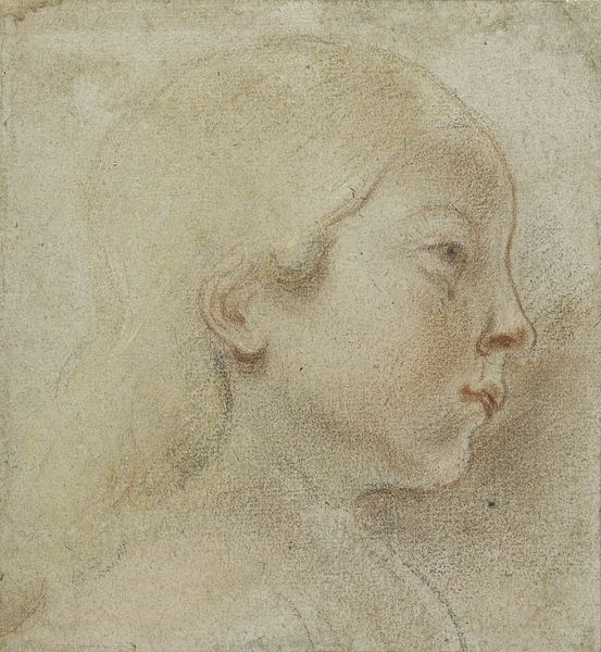 Head to the right, Jacob Jordaens (I), 1603 - 1678 by Marieke de Koning