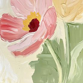 Fleurs délicates aux couleurs pastel sur IamHome Studio