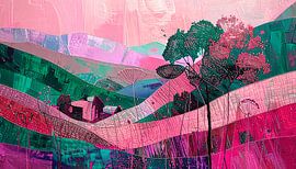 Modern Abstract painting. Series: Landscape in structures - 15 by Studio Pieternel