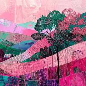 Moderne abstrakte Malerei. Serie: Landschaft in Strukturen - 15 von Studio Pieternel