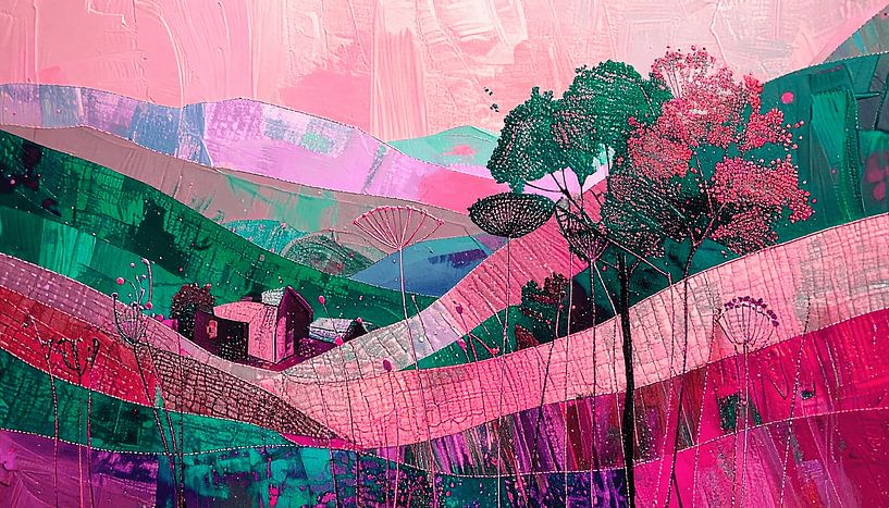 Moderne abstrakte Malerei. Serie: Landschaft in Strukturen - 15 von Studio Pieternel