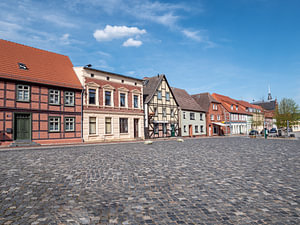 Häuser in der Altstadt von Röbel an der Mecklenburgische Seenplatte