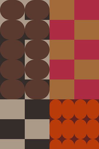 Retro kunst uit de jaren 70. Abstract geometrisch patroon nr. 8