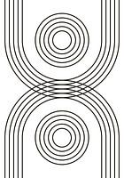 Minimalistische en abstracte kunst poster - Crossroads