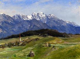 View of Igls in the Inn Valley, EDWARD THEODORE COMPTON, 1903 by Atelier Liesjes