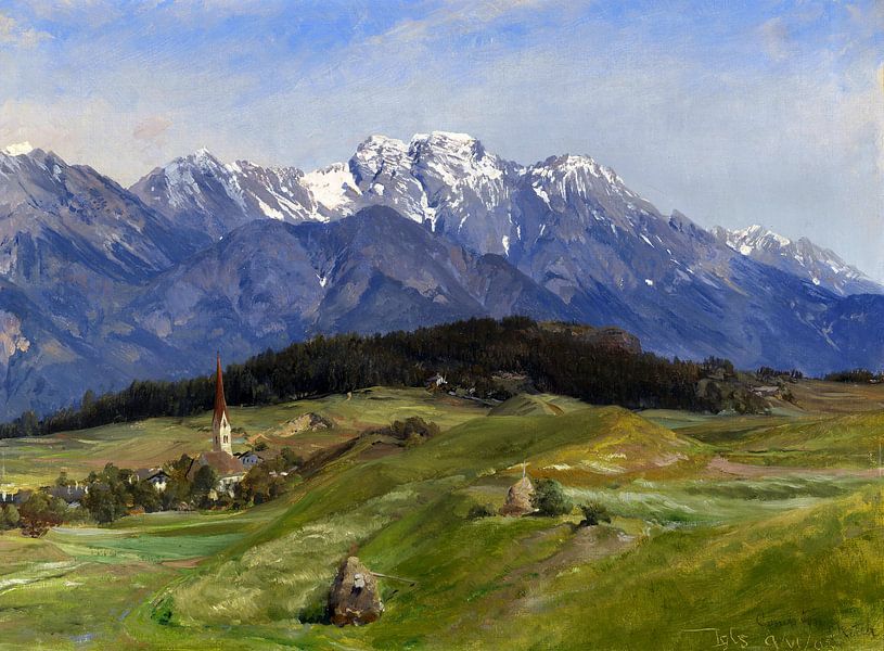 View of Igls in the Inn Valley, EDWARD THEODORE COMPTON, 1903 by Atelier Liesjes