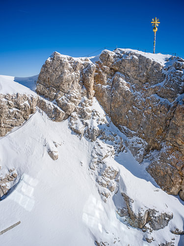 The summit cross on the Zugspitze