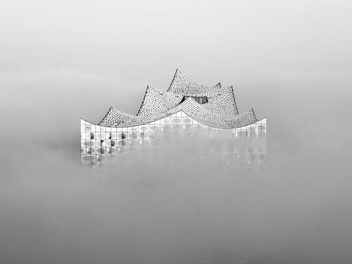 Elbphilharmonie Hamburg in the fog