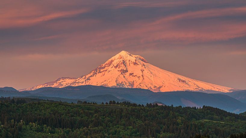 Sonnenaufgang Mount Hood, Oregon von Henk Meijer Photography