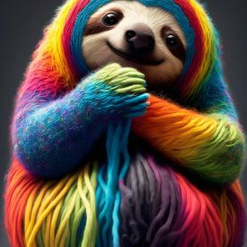 Happy Sloth by Jacky