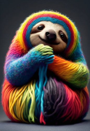 Happy Sloth by Jacky
