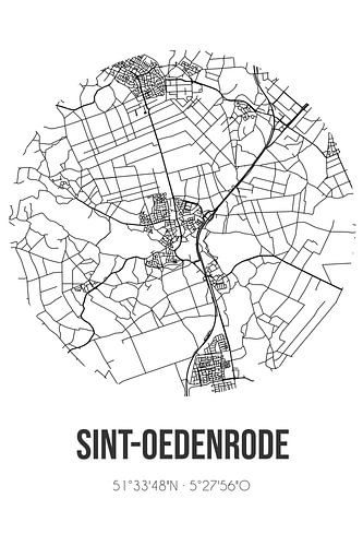 Sint-Oedenrode (Noord-Brabant) | Karte | Schwarz und Weiß