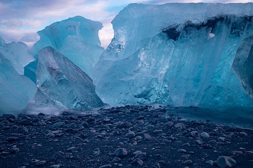 Diamond Beach nearJökulsárlón , Iceland. Landscape