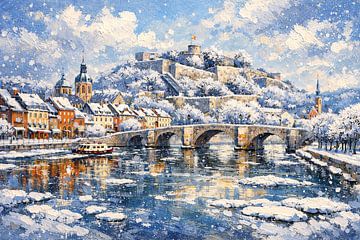 Namur, Belgium an impressionist painting. by Gallery Hoppenbrouwers