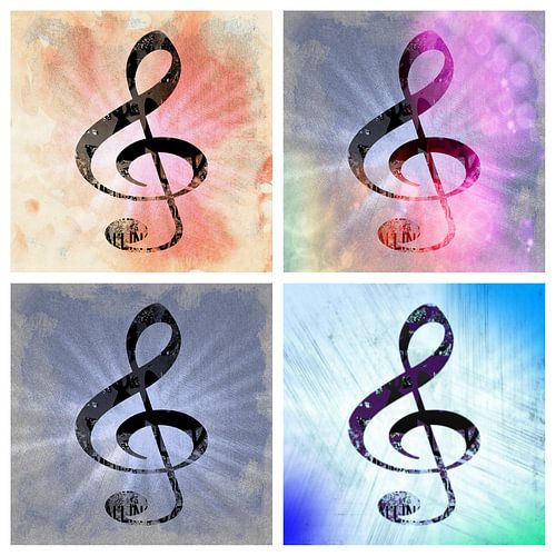 Music Shines Collage  Pastel