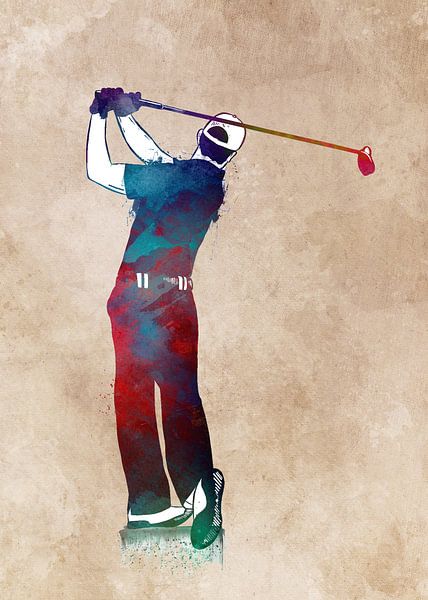 Joueur de golf sport #golf #sport par JBJart Justyna Jaszke