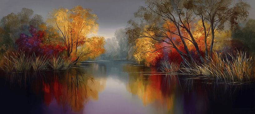 Autumn Reflection of Golden Dream by Karina Brouwer