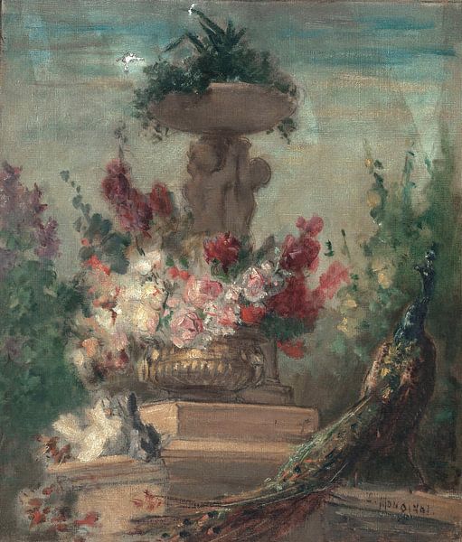 Blumen und Pfau, Charles Monginot von Meisterhafte Meister