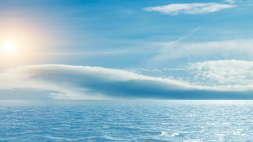 Horizon of the sea at sunset by Frank Grässel