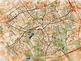 Map of Herten with the style 'Serene Summer' by Maporia
