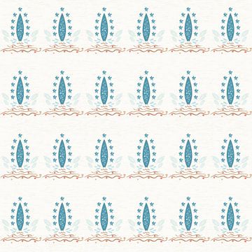 Planches de surf Blooming bleues