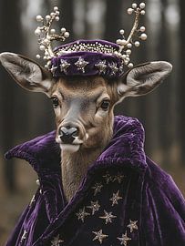 Deer in the forest by haroulita