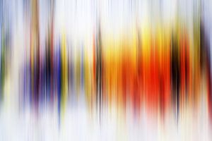Modernes, abstraktes digitales Kunstwerk in Orange-Lila