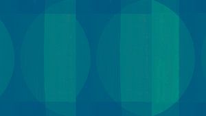 Mid Century Bauhaus Formen Cyan Teal