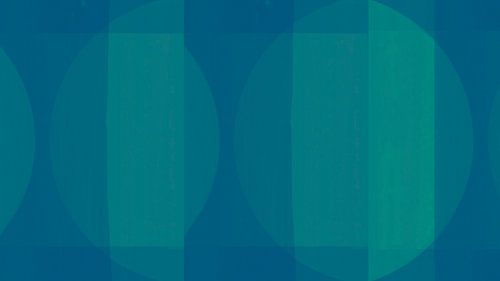 Mid Eeuw Bauhaus Vormen Cyaan Teal