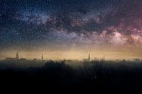 Intriguing Imaging: Groningen without Street Lights in Mysterious Landscape