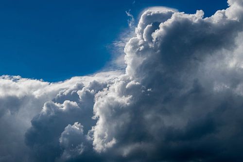 Pile clouds and blue sky