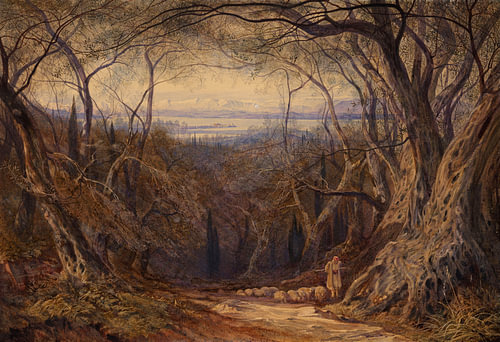Edward Lear – Korfu, Landschaft auf einer griechischen Insel (1871)