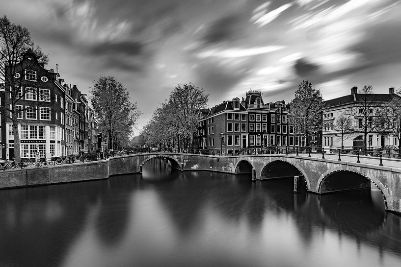 Hoek Keizersgracht/Leidsegracht in Amsterdam van Mike Peek