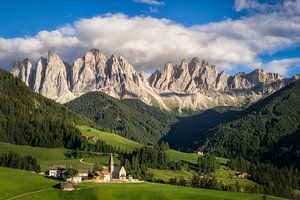 Dorpje Santa Maddalena in de Dolomieten