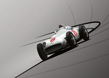 Flèche d'argent Mercedes sur Marcel de Waal